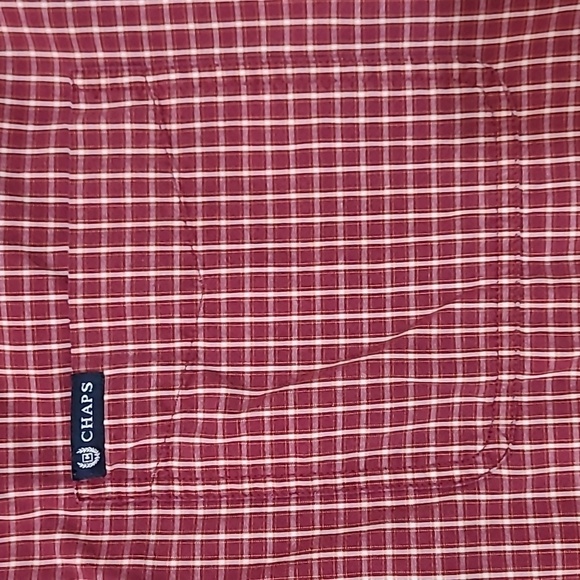 Chaps men's long-sleeved plaid button-up shirt size Large - Picture 4 of 5